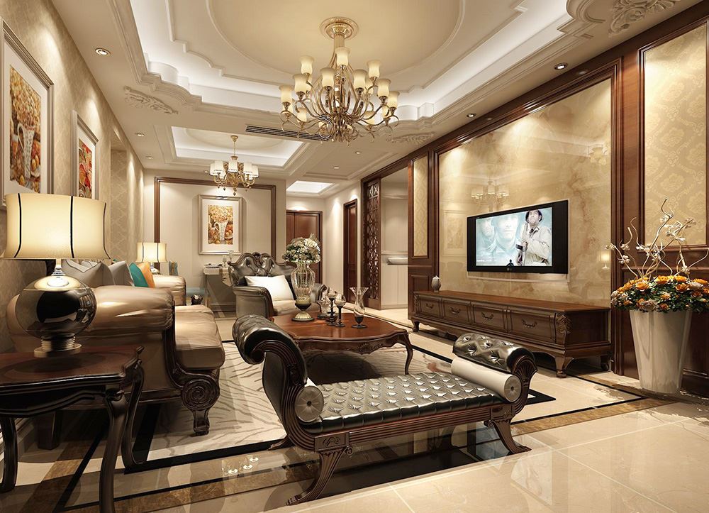 連云港市平山花園歐式風格三居室裝修案例