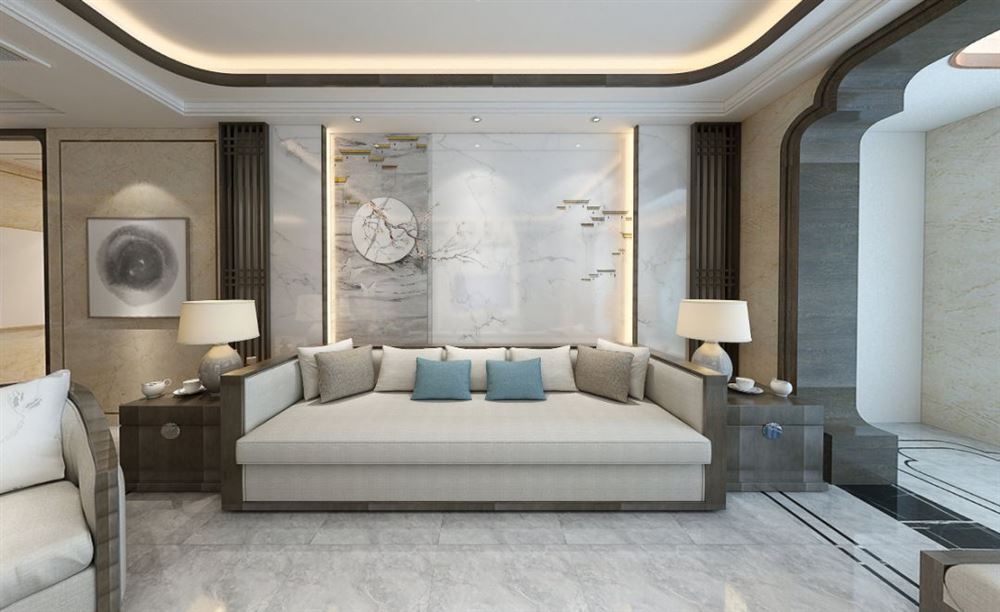 廣州市海倫春天新中式風格四居室裝修案例