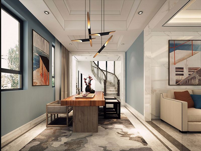 泰州市晨陽社區(qū)現(xiàn)代風格復式裝修案例