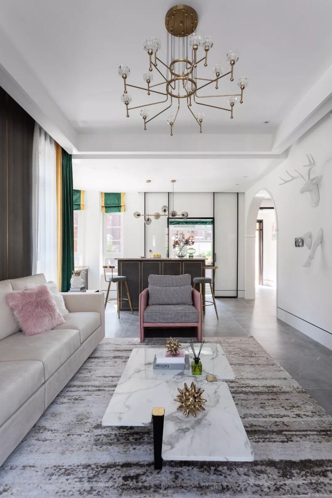 裝修公司輕奢風格別墅裝修效果圖-客廳 裝修公司輕奢風格別墅裝修效果圖-客廳