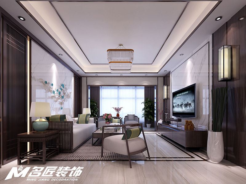 佛山市招商曦岸歐式風格三居室裝修案例