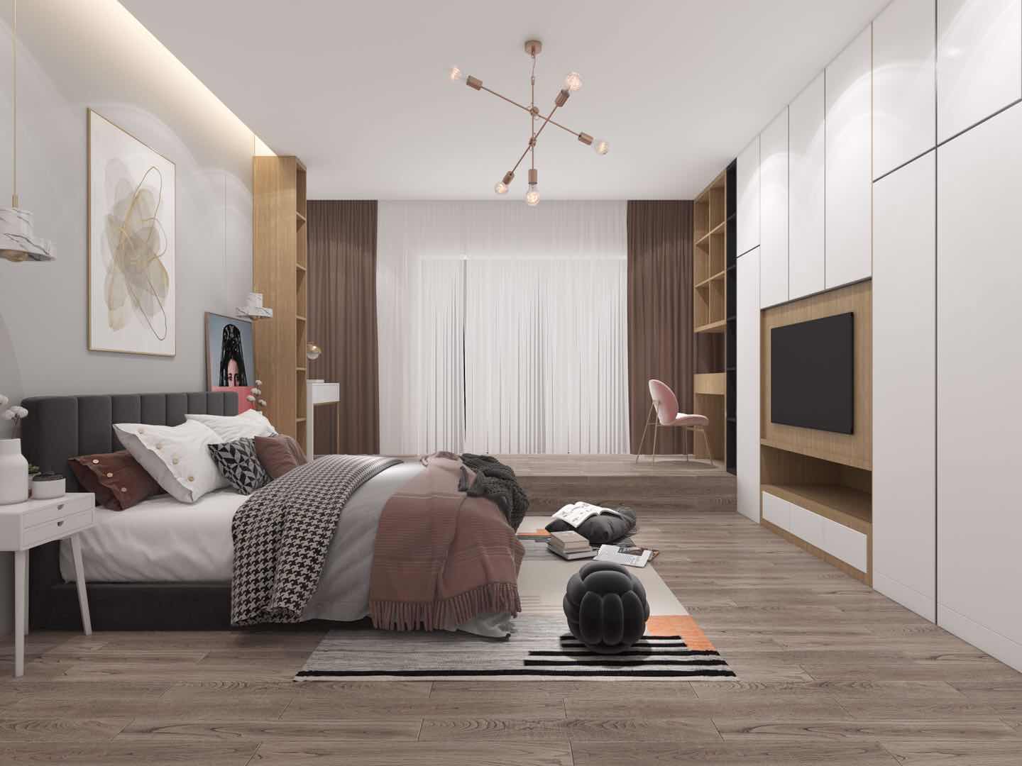 現(xiàn)代前衛(wèi)風(fēng)格別墅裝修效果圖-悠然南山別墅280平米-臥室 現(xiàn)代前衛(wèi)風(fēng)格別墅裝修效果圖-悠然南山別墅280平米-臥室