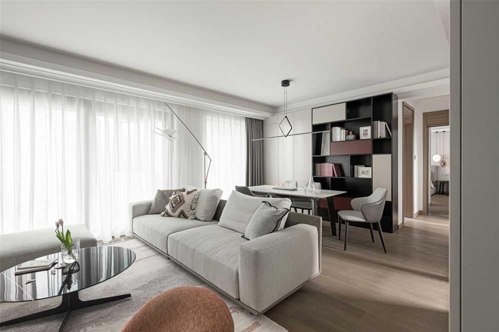 佛山市世茂弘陽綠島湖公館現代簡約風格三居室裝修案例