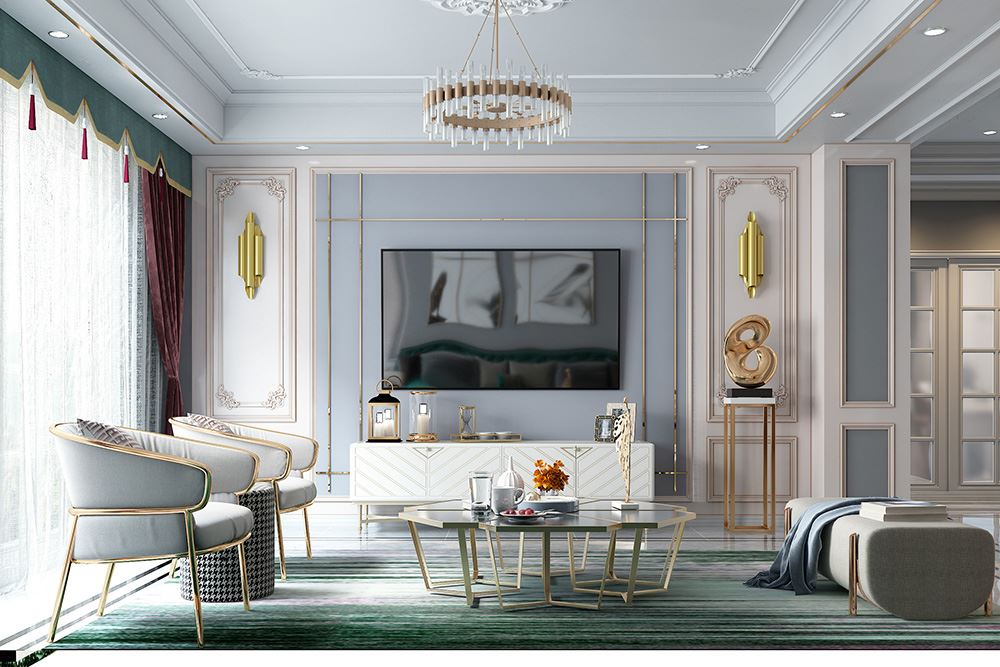 佛山市旭輝雅居樂清樾美式風格四居室裝修案例