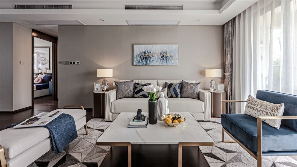 昭通市玉泉商業廣場輕奢風格三居室裝修案例