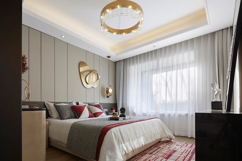 時尚輕奢風格室內家裝案例效果圖-臥室 時尚輕奢風格室內家裝案例效果圖-臥室