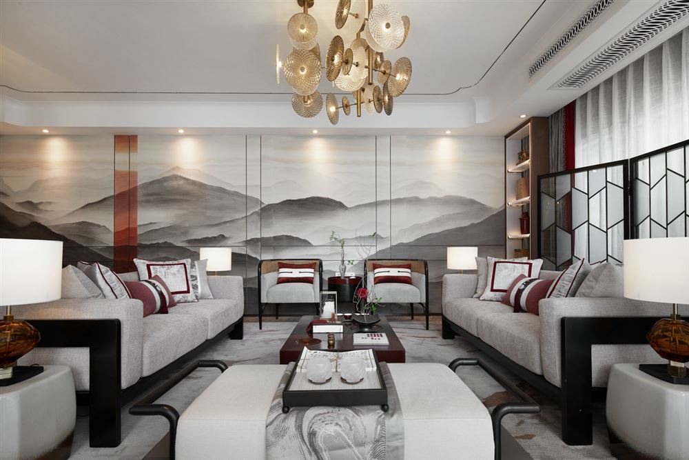 佛山市金地藝境天成新中式風格復式裝修案例