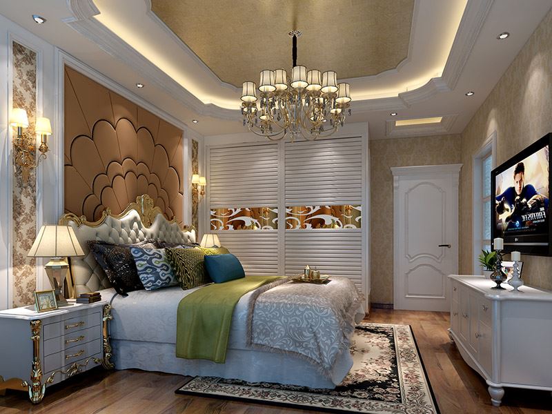 佛山市龍光&middot;玖悅灣歐式風格四居室裝修案例