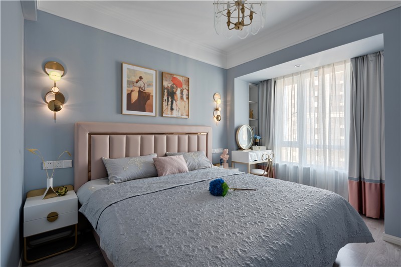 輕奢混搭風格家裝設計室內裝修效果圖-主臥 輕奢混搭風格家裝設計室內裝修效果圖-主臥