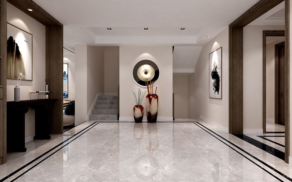 昭通市濟川門匯通大廈新中式風格二居室裝修案例