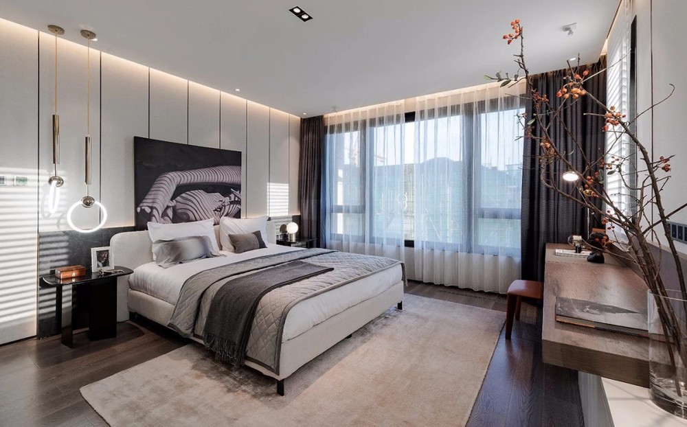 現代輕奢風格室內設計家裝案例-臥室 現代輕奢風格室內設計家裝案例-臥室