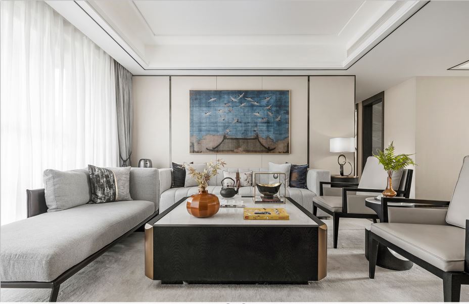 江門市新會保利西海岸新中式風格四居室裝修案例