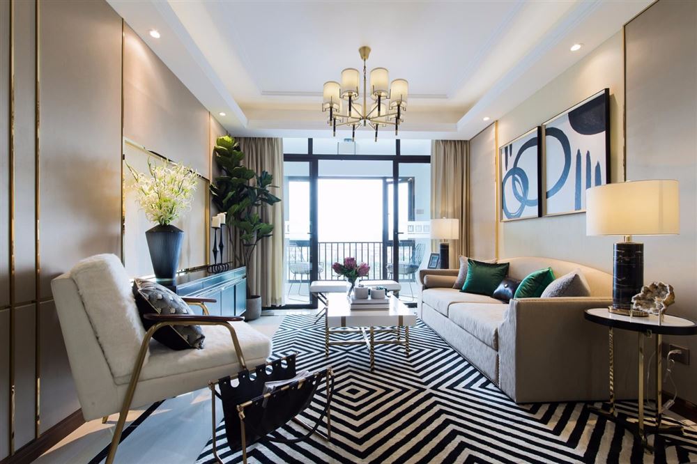 佛山市頤安&middot;天璟名庭輕奢風格三居室裝修案例
