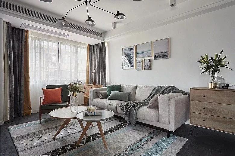 潮州市紅光金陵園北歐風格三居室裝修案例