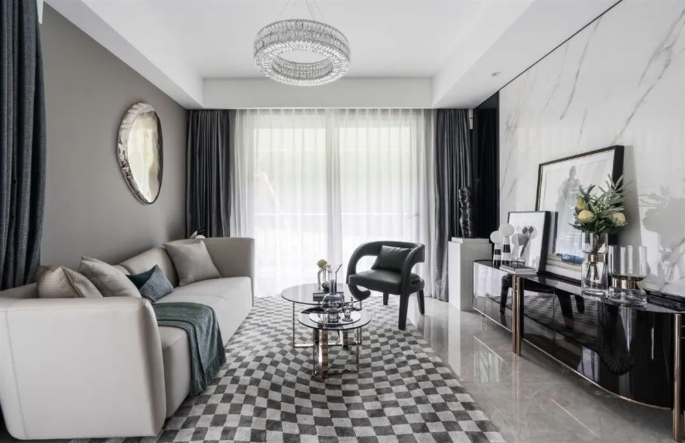 江門市百富園現代簡約風格三居室裝修案例