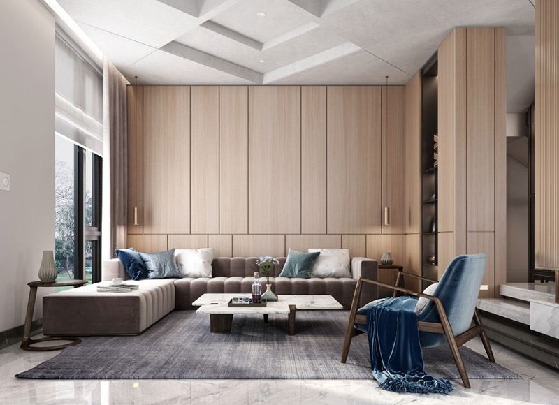 江門(mén)市興南小區(qū)新中式風(fēng)格別墅裝修案例