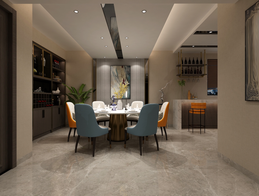 嘉興市中天熙景誠品現代風格三居室裝修案例