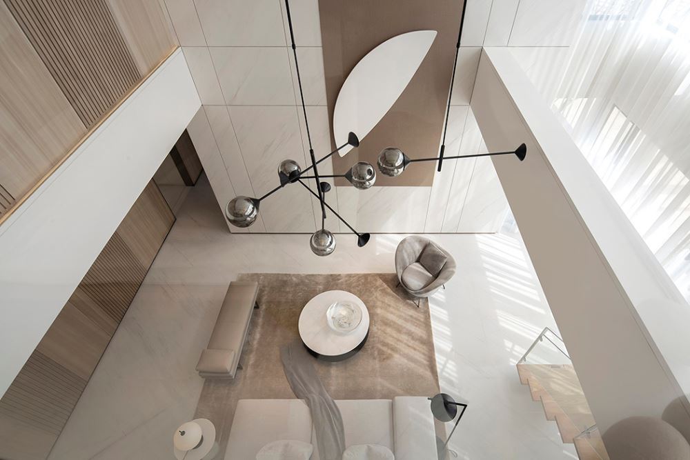 佛山市旭輝恒基鉑仕灣輕奢風格復式裝修案例