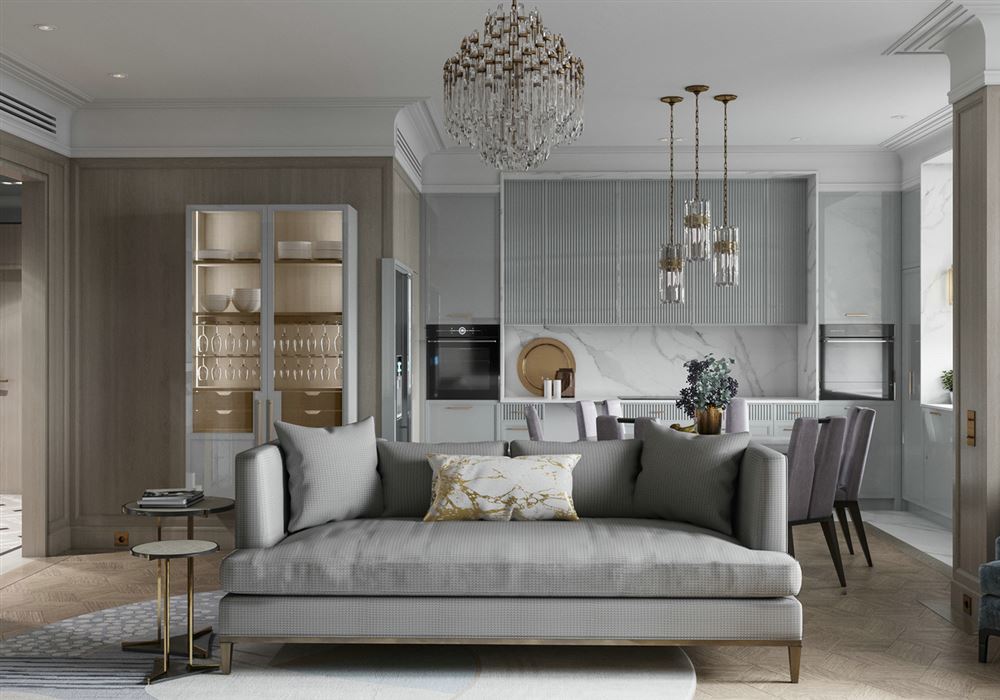 佛山市龍光&middot;天瀛歐式風格四居室裝修案例