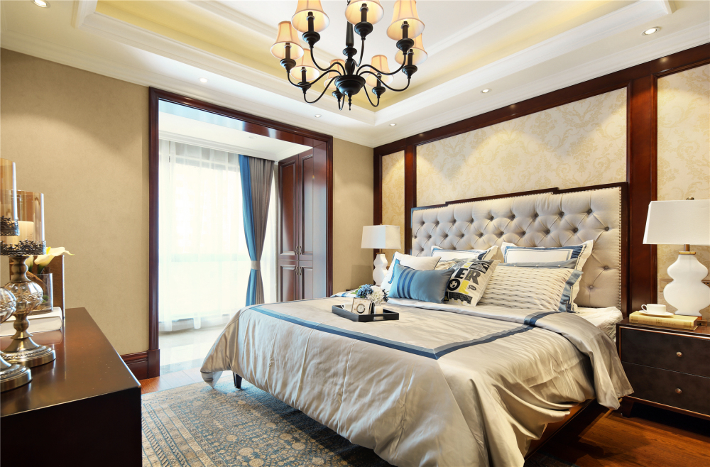新古典風格室內家裝案例效果圖-主臥 新古典風格室內家裝案例效果圖-主臥