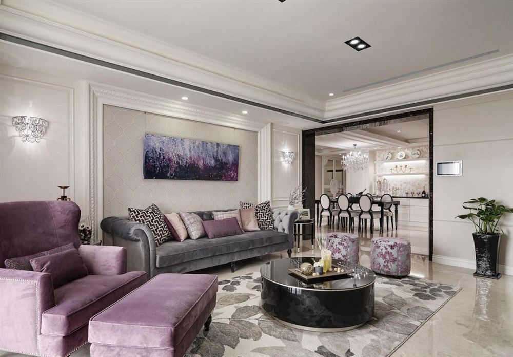 廣州市保利東郡歐式風格四居室裝修案例