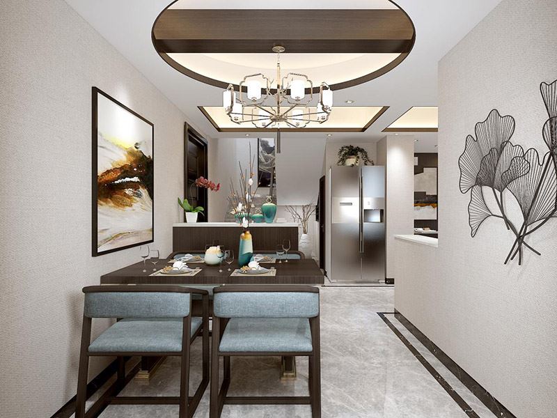 昭通市牡丹花園新中式風格復式裝修案例