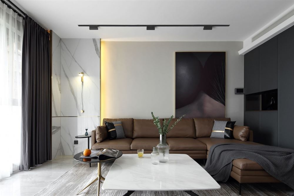 廣州市新世界凱粵灣現(xiàn)代簡約風(fēng)格三居室裝修案例