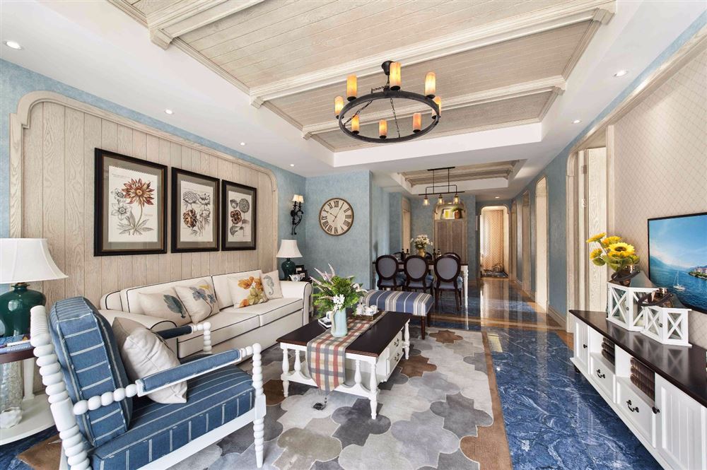 茂名市東信首府地中海風格四居室裝修案例