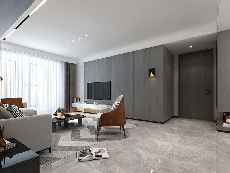 河源市東江首府現(xiàn)代簡約風格三居室裝修案例