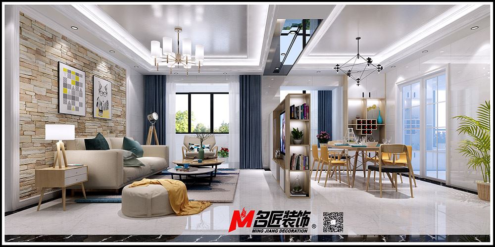 河源市碧桂園&middot;東江鳳凰城現代簡約風格三居室裝修案例