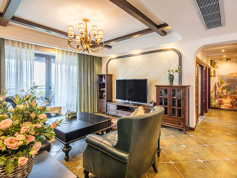 佛山市萬科悅都薈美式風(fēng)格三居室裝修案例