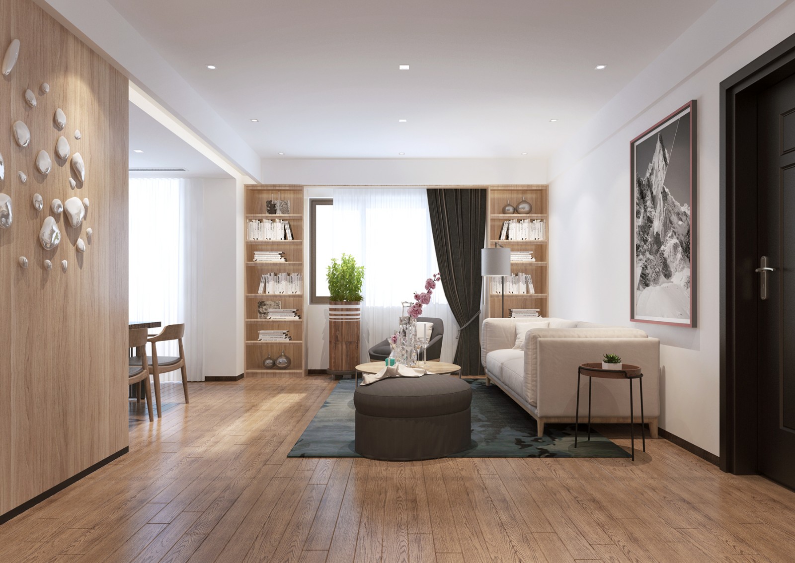 佛山裝修公司新中式風格室內裝修效果圖-客廳 佛山裝修公司新中式風格室內裝修效果圖-客廳