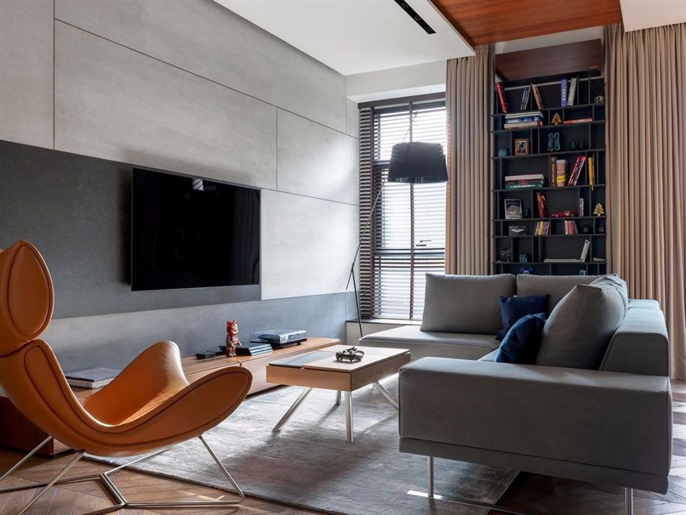 南寧市金灣花城輕奢風格三居室裝修案例