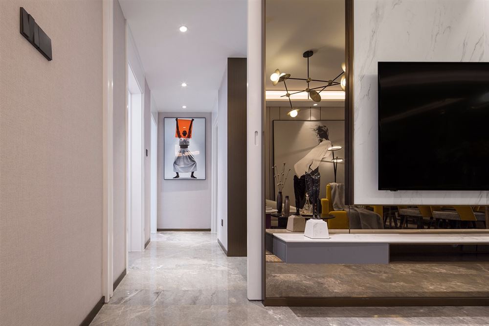 湛江市城市美林北歐風格三居室裝修案例