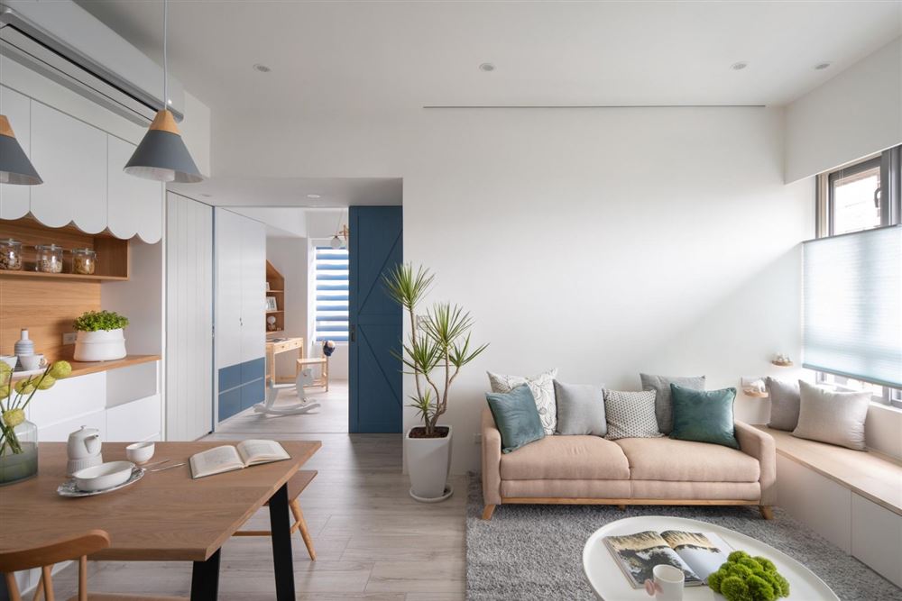 佛山市綠地熙江廣場北歐風格四居室裝修案例