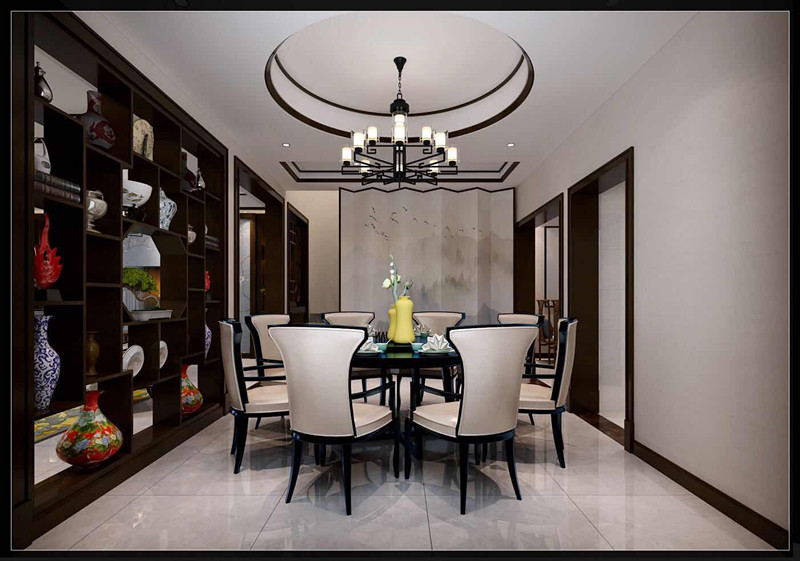 合肥市華地&middot;黃麓公館新中式風格別墅裝修案例