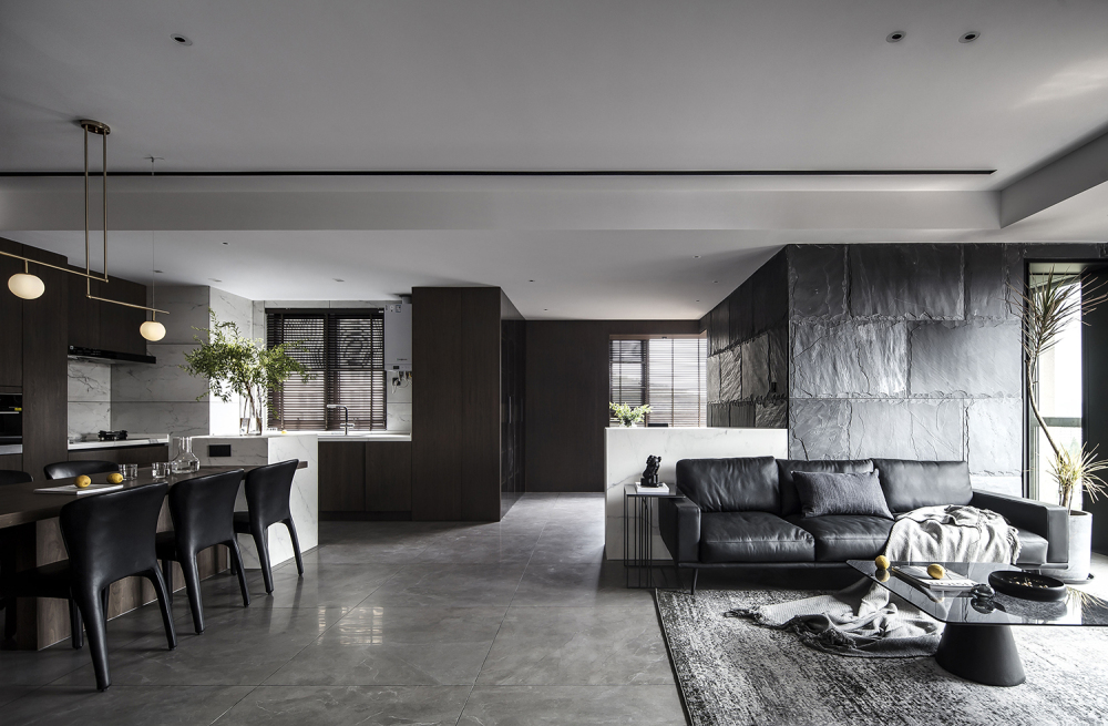 現(xiàn)代簡約風格室內家裝案例效果圖-客餐廳