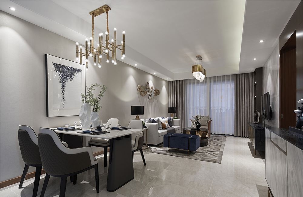 南寧市錦繡江南現代簡約風格二居室裝修案例