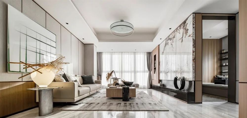 佛山市方直&middot;瓏湖灣現代簡約風格三居室裝修案例