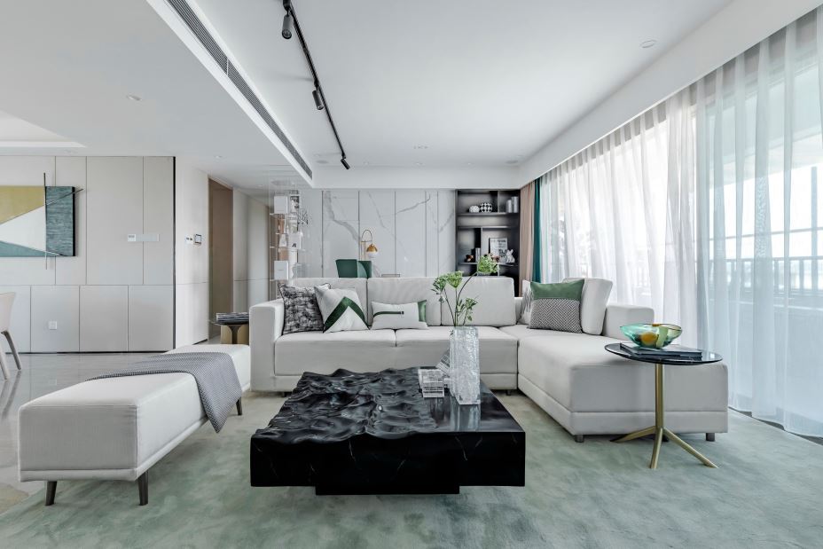 江門市長福街住宅樓輕奢風格四居室裝修案例