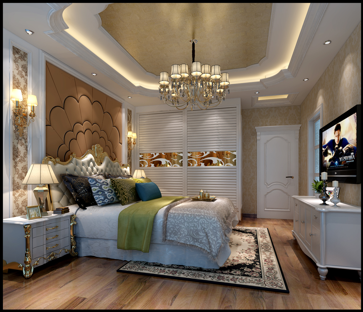 佛山市保利中央公園歐式風格三居室裝修案例