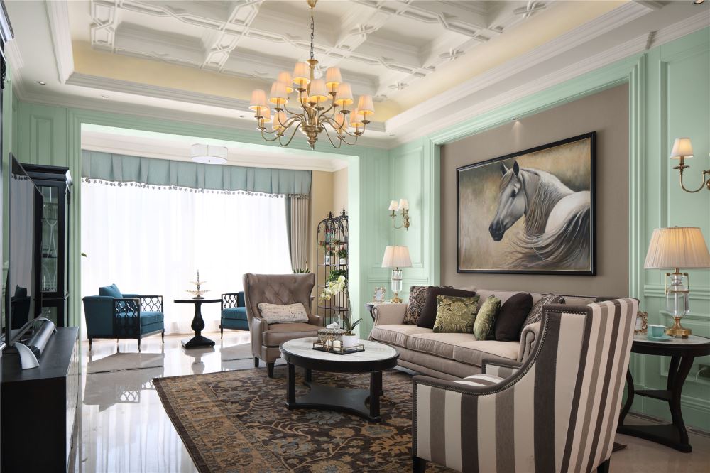 江門市碧華園美式風格三居室裝修案例