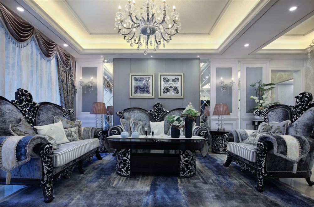 汕頭市君悅南灣輕奢風格三居室裝修案例