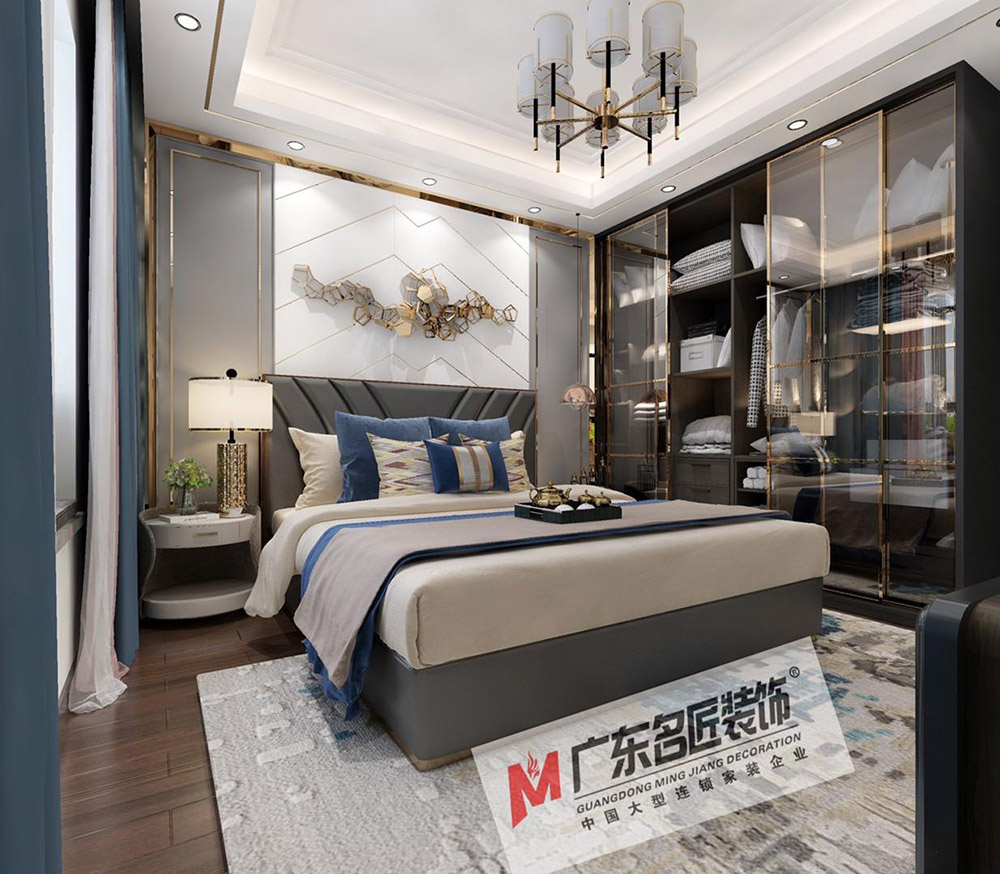 高級灰輕奢風格別墅裝修效果圖-九嶺天下別墅300平米-臥室 高級灰輕奢風格別墅裝修效果圖-九嶺天下別墅300平米-臥室
