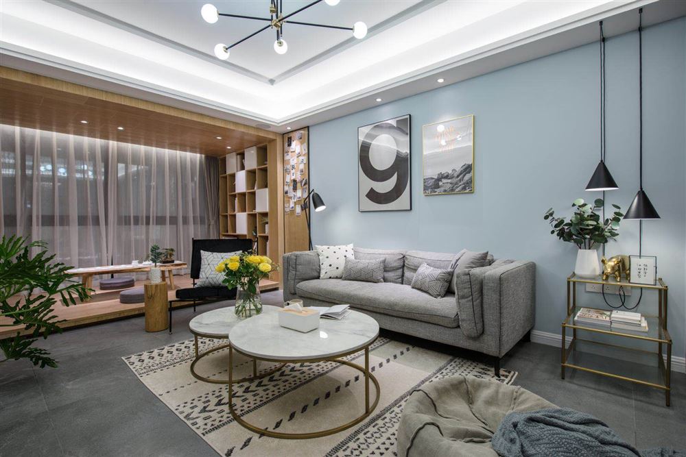 佛山市保利玥府北歐風格三居室裝修案例