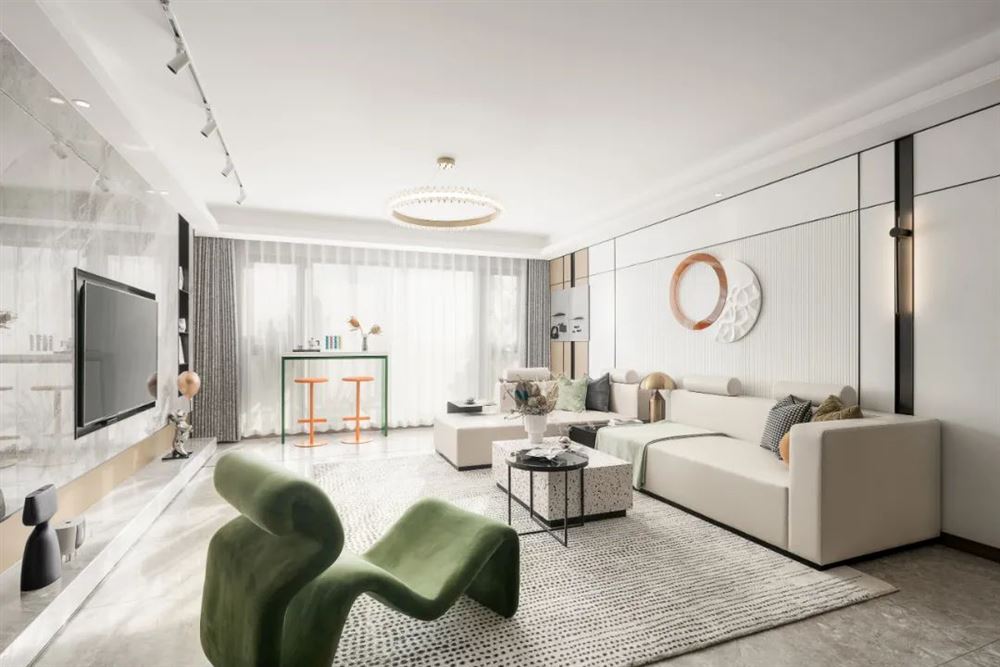 佛山市美的半島莊園現代簡約風格三居室裝修案例