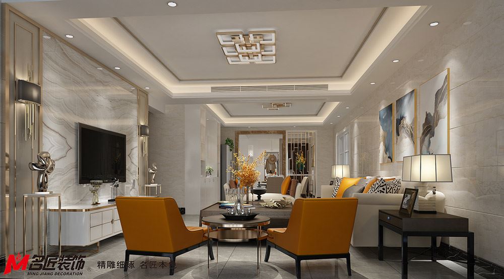 茂名市東湖新苑歐式風格三居室裝修案例