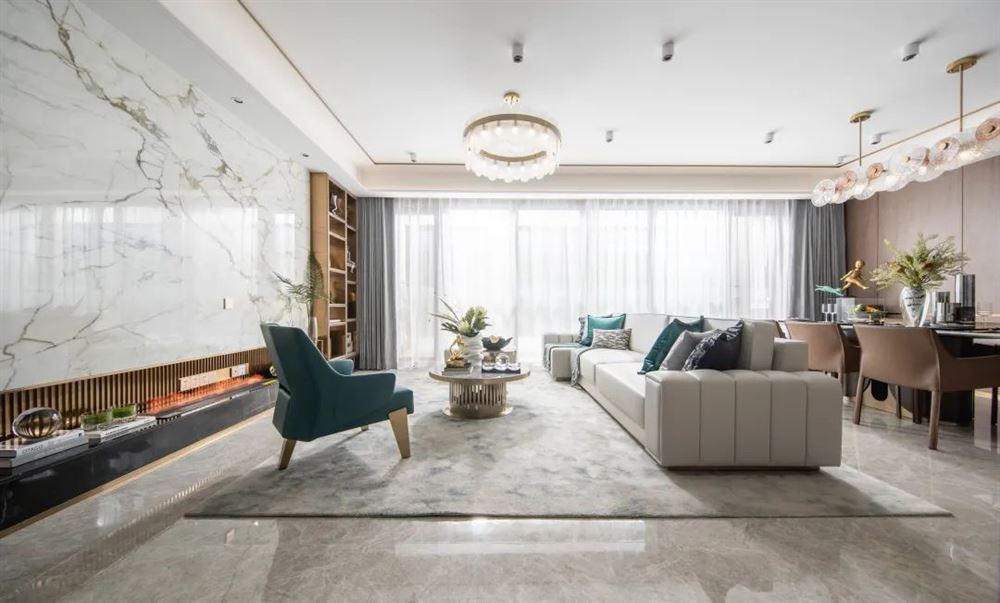 佛山市雅居樂&middot;江畔明珠輕奢風格四居室裝修案例