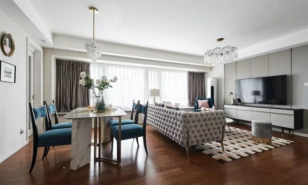 湛江市天潤御海灣美式風格三居室裝修案例