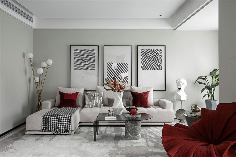 江門市鶴山碧桂園別墅現代簡約風格三居室裝修案例